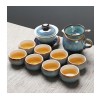 茶具新窑变银丝釉陶瓷茶碗苹果茶杯13头功夫茶具套装